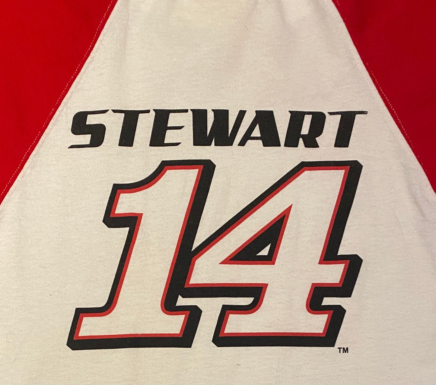 Old Spice Tony Stewart NASCAR Graphic Tee | Size Medium | Vintage 2000s Racing Team Red & White T-Shirt | Jacket Style|Free Shipping to USA|