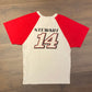 Old Spice Tony Stewart NASCAR Graphic Tee | Size Medium | Vintage 2000s Racing Team Red & White T-Shirt | Jacket Style|Free Shipping to USA|