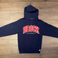 Brock University Embroidered Graphic Hoodie | Size Small | Vintage 2000s Russell College Blue Sweatshirt | Free Shipping to USA |