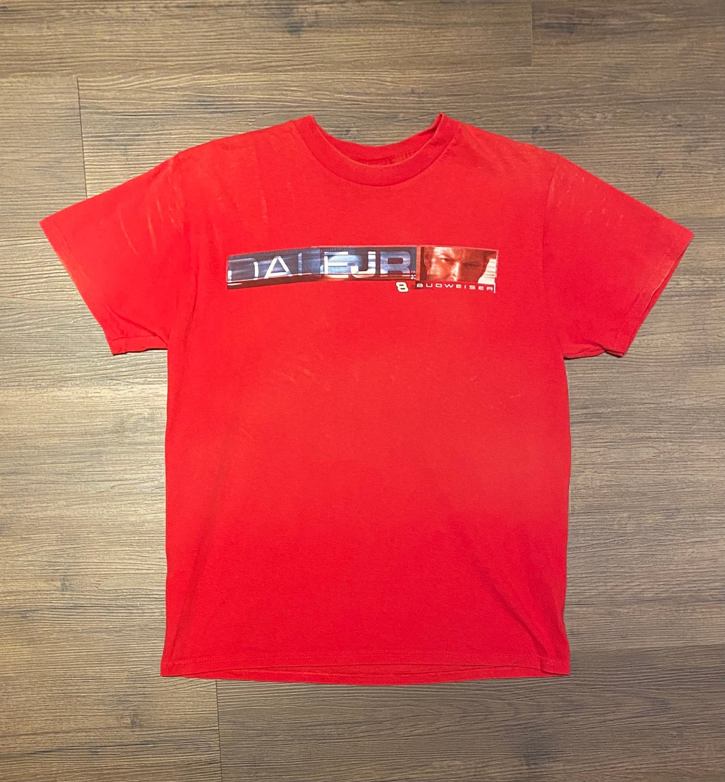 Dale Earnhardt Jr NASCAR Racing Graphic Tee | Size Medium | Vintage 2000s Red Racing T-Shirt | Free Shipping to USA |