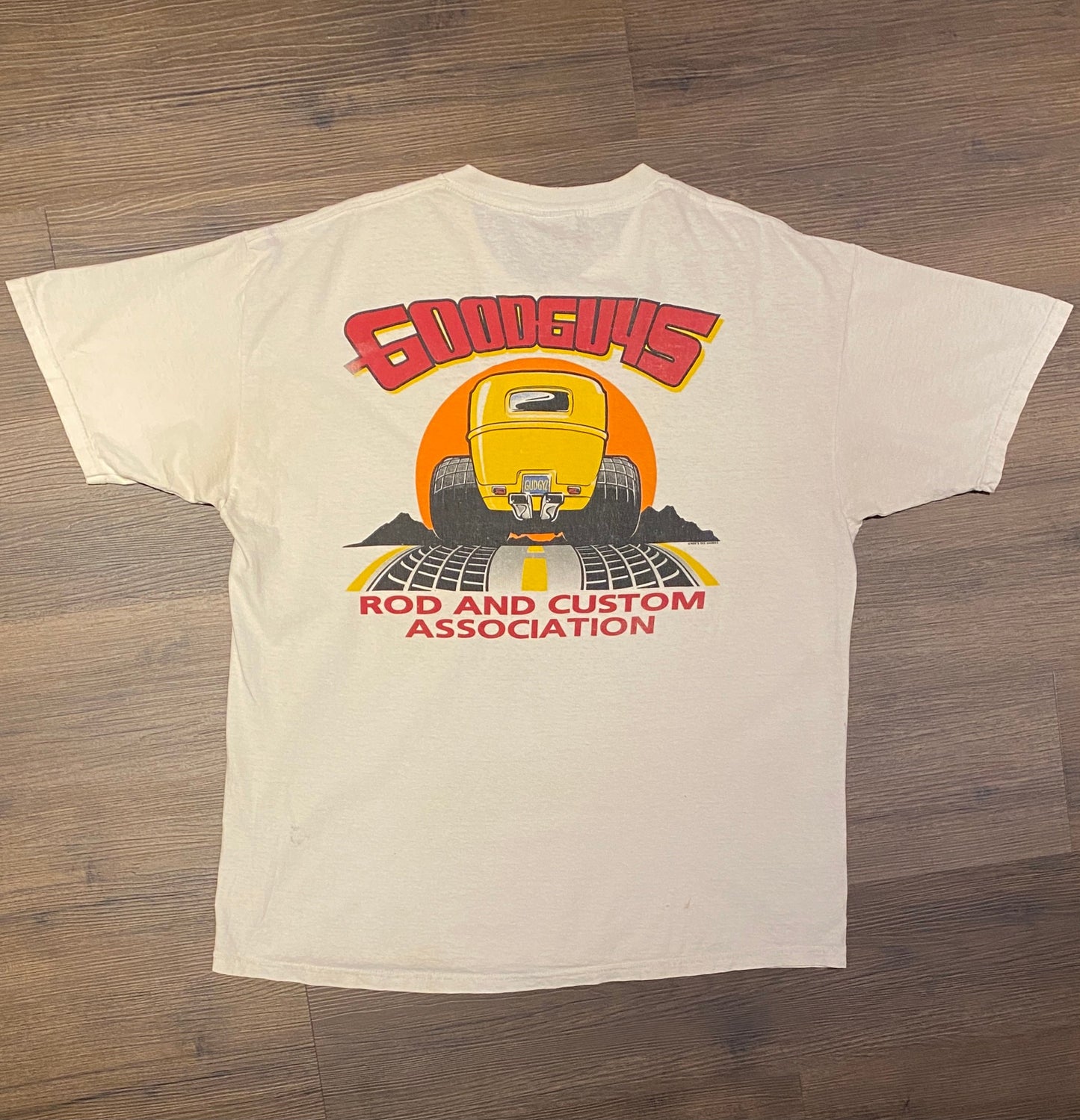 Goodguys South Eastern Rod & Custom Nationals Graphic Tee | Size XL | Vintage 1990s White Car Show T-Shirt | Free Shipping to USA |