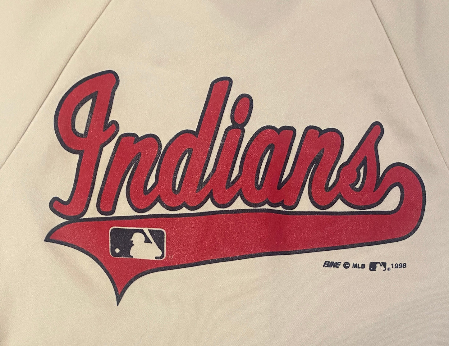 Cleveland Indians Bike Athletics Baseball Jersey | Size X-Large | Vintage 1990s White MLB Baseball Jersey |Free Shipping to USA|