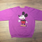 Mickey Mouse Spray Painted Style Graphic Crewneck | Size X-Large | Vintage 1990s Promotional Cartoon Purple Sweater | Free Shipping to USA |