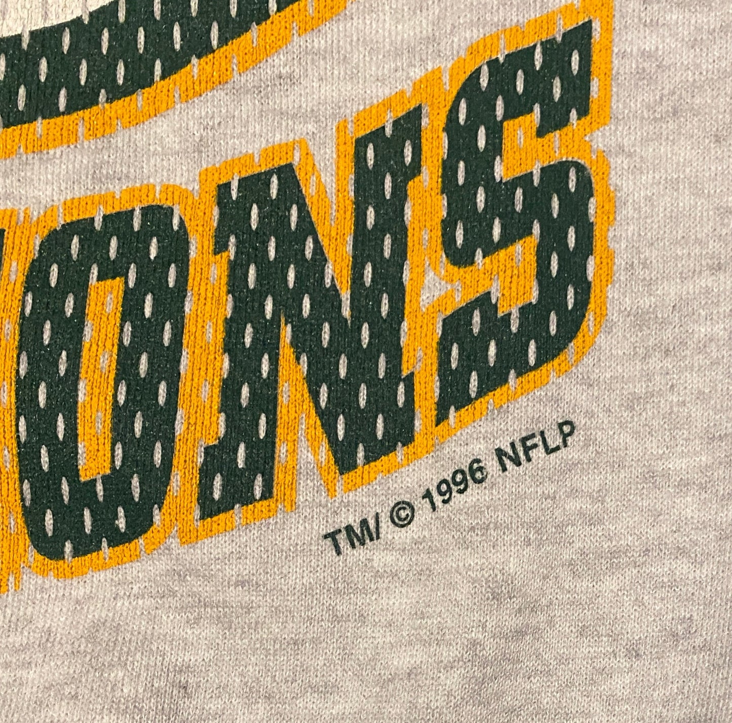 Green Bay Packers 1996 Division Champions Graphic Crewneck | Size Large | Vintage 1990s NFL Football Grey Sweater | Free Shipping to USA|