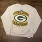 Green Bay Packers 1996 Division Champions Graphic Crewneck | Size Large | Vintage 1990s NFL Football Grey Sweater | Free Shipping to USA|