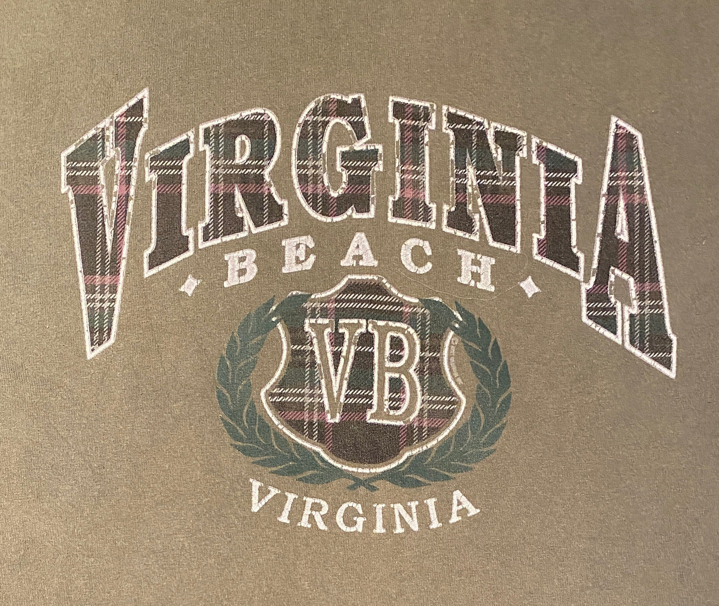 Virginia Beach, Virginia Graphic Tee | Size XX-Large | Vintage 1990s Single Stitch Tourist Green T-Shirt | Free Shipping to USA |