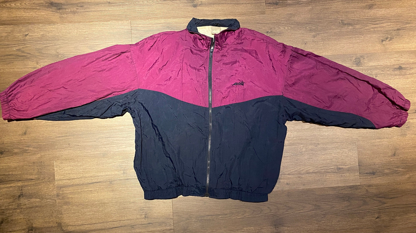 Avia Activewear Embroidered Windbreaker Jacket | Size X-Large | Vintage 1990s Purple Zip Up Windbreaker | Free Shipping to USA |