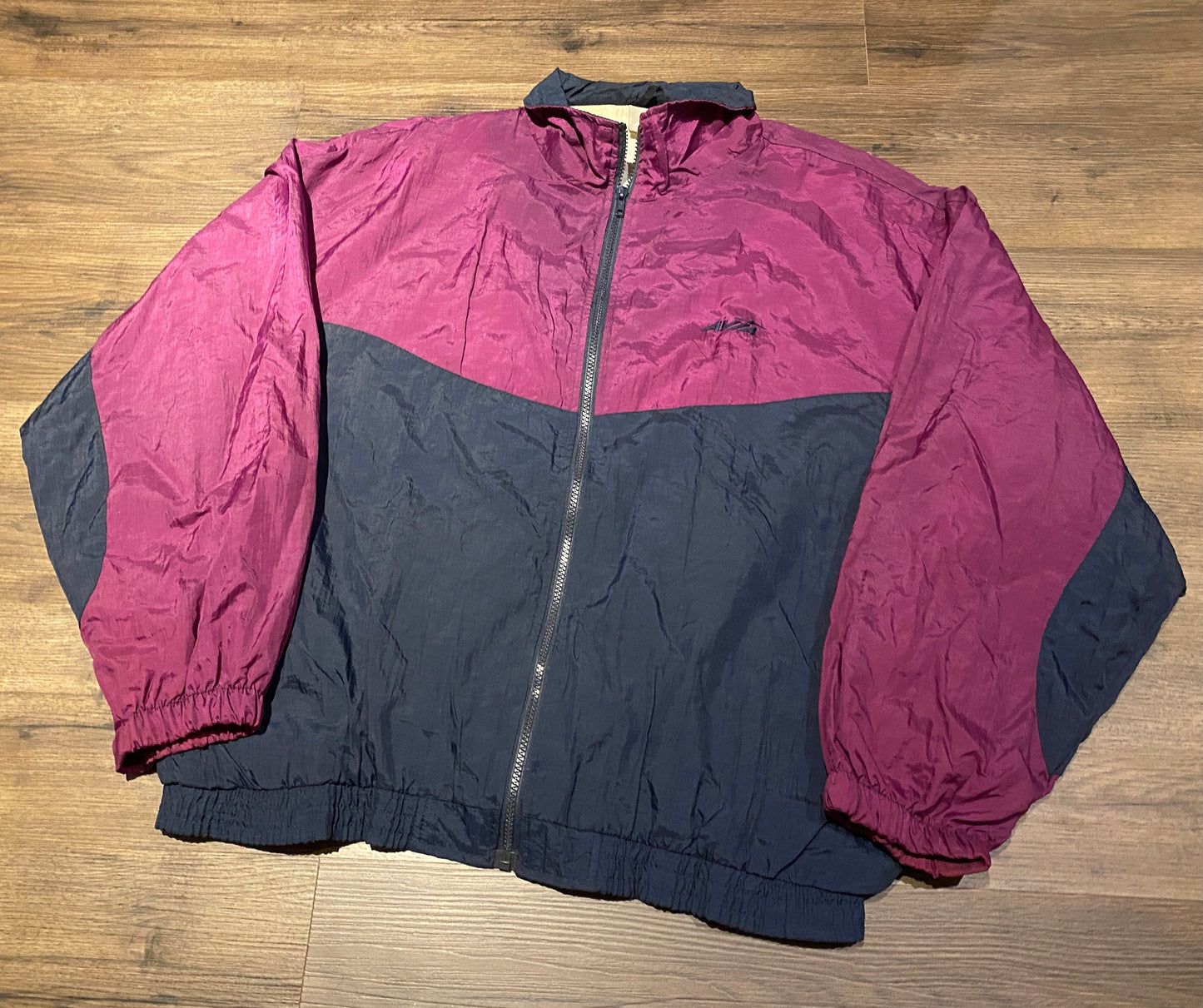 Avia Activewear Embroidered Windbreaker Jacket | Size X-Large | Vintage 1990s Purple Zip Up Windbreaker | Free Shipping to USA |