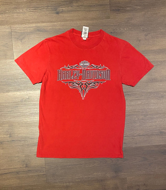 Harley Davidson Marysville, Washington Graphic Tee | Size Medium | Vintage 2000s Motorcycle Biker Red T-Shirt | Free Shipping to USA |