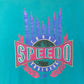 Speedo Cross Training Graphic Tee | Size Medium | Vintage 1990s Single Stitch Branded Blue T-Shirt | Free Shipping to USA |