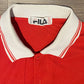 FILA Embroidered Collared Graphic Tee | Size Small | Vintage 1990s Single Stitch Red T-Shirt | Free Shipping to USA |