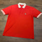 FILA Embroidered Collared Graphic Tee | Size Small | Vintage 1990s Single Stitch Red T-Shirt | Free Shipping to USA |