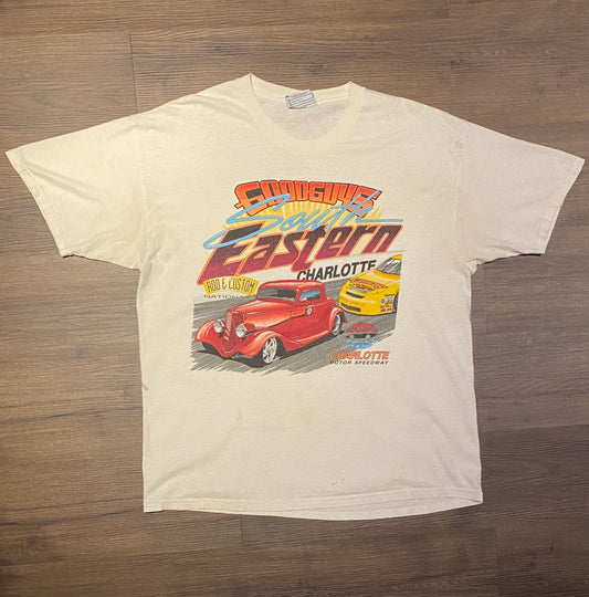 Goodguys South Eastern Rod & Custom Nationals Graphic Tee | Size XL | Vintage 1990s White Car Show T-Shirt | Free Shipping to USA |