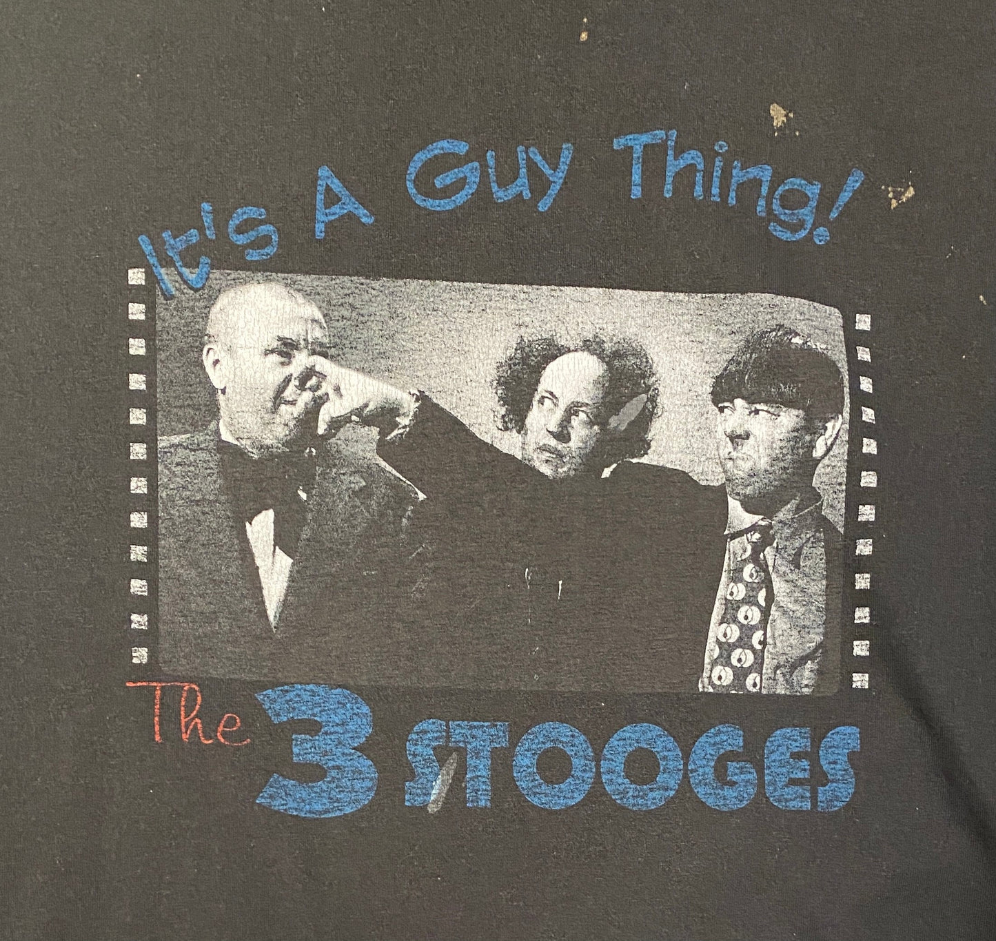 The Three Stooges It's A Guy Thing! Graphic Tee | Size XXL | Vintage 2000s Black Comedy Group T-Shirt | Free Shipping to USA |