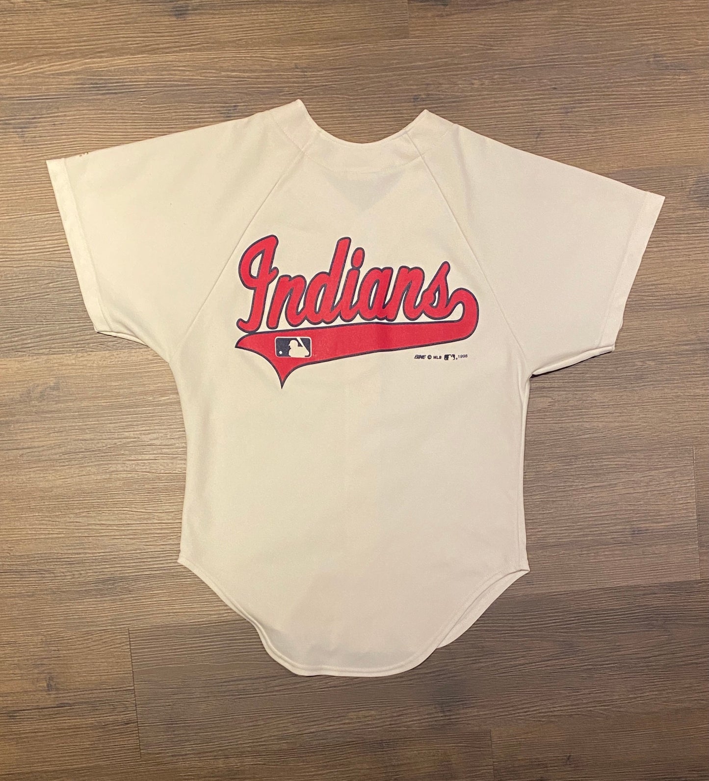 Cleveland Indians Bike Athletics Baseball Jersey | Size X-Large | Vintage 1990s White MLB Baseball Jersey |Free Shipping to USA|