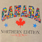 Canada Northern Edition Graphic Tee | Size Medium | Vintage 1990s Promotional Single Stitch Grey T-Shirt | Free Shipping to USA |