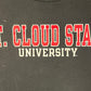 St. Cloud State University Graphic Crewneck | Size Small | Vintage 2000s College Black Sweater | St. Cloud, Minnesota |Free Shipping to USA|
