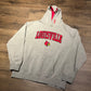 Louisville Cardinals Embroidered Graphic Hoodie | Size X-Large | Vintage 1990s College Sports Grey Sweater | Free Shipping to USA |