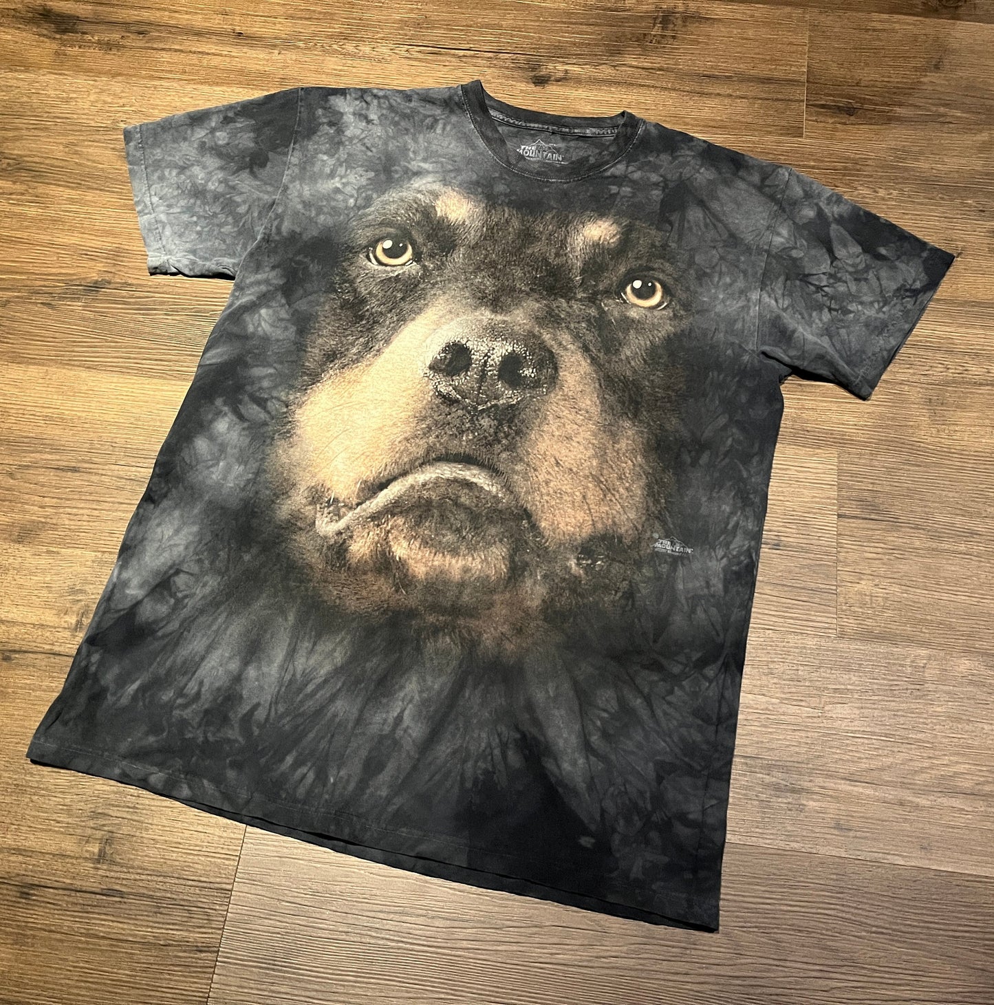 Bear All Over Print Graphic Tee | Size Large | Vintage 2000s Promotional Big Print Black T-Shirt | The Mountain Tag | Free Shipping to USA |