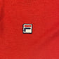 FILA Embroidered Collared Graphic Tee | Size Small | Vintage 1990s Single Stitch Red T-Shirt | Free Shipping to USA |