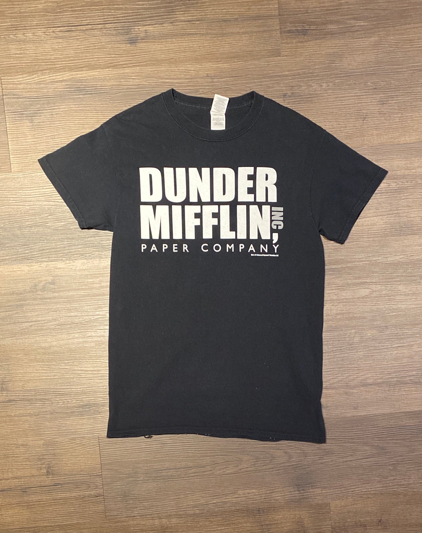 The Office Dunder Mifflin Paper Company Graphic Tee | Size Small | Vintage 2000s Television Series Black T-Shirt | Free Shipping to USA |