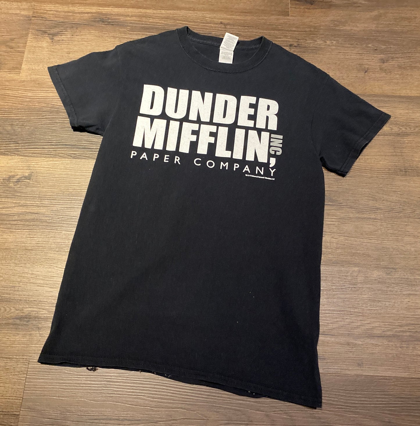 The Office Dunder Mifflin Paper Company Graphic Tee | Size Small | Vintage 2000s Television Series Black T-Shirt | Free Shipping to USA |