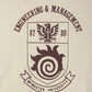 McMaster University Engineering & Management Graphic Crewneck | Size Large | Vintage 1980s University White Sweater | Free Shipping to USA|