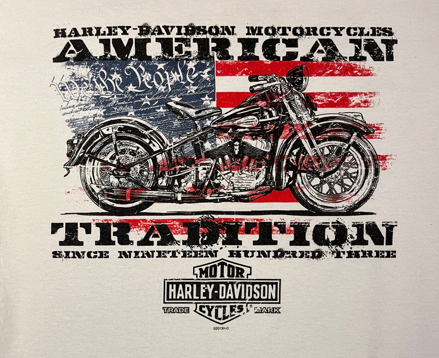 Harley- Davidson Motorcycle T- Shirt, Size Large