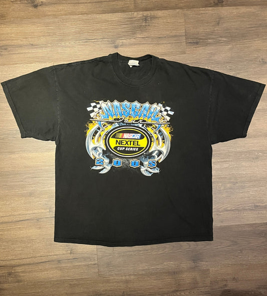 NASCAR Nextel Cup Series 2005 Racing Graphic Tee | Size XXXL | Vintage 2000s Retro Racing Black T-Shirt | Free Shipping to USA |