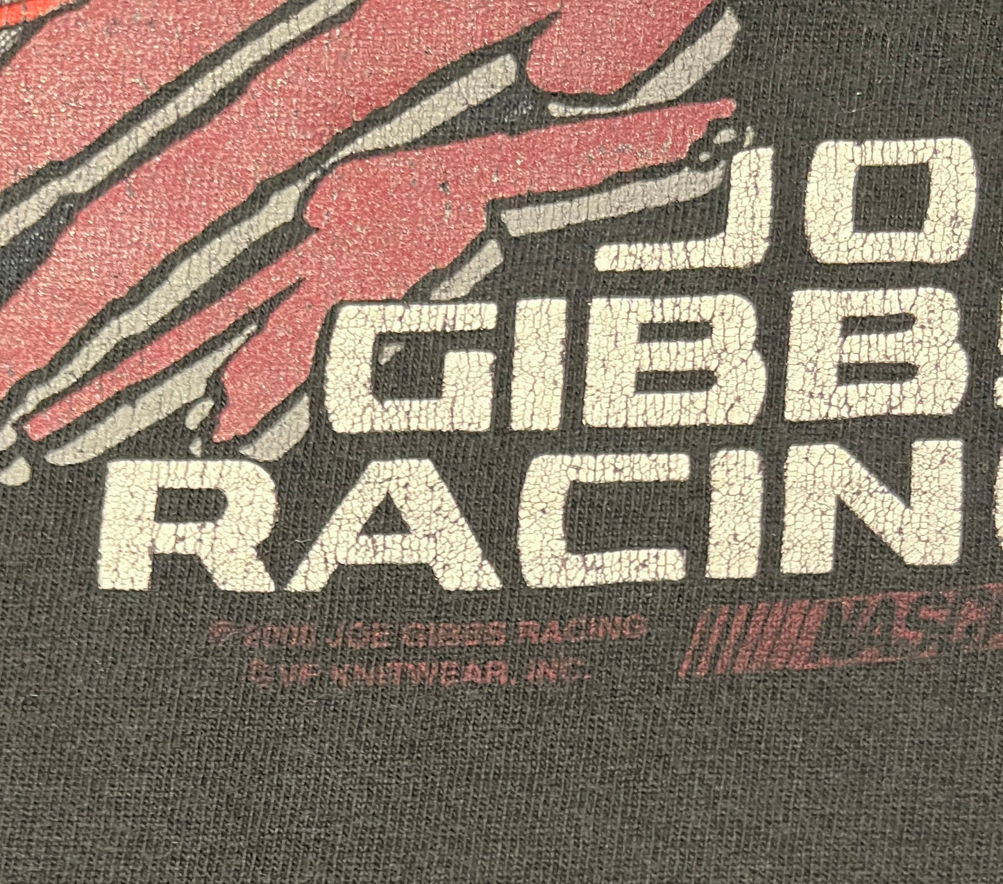 Tony Stewart NASCAR Joe Gibbs Racing Graphic Tee | Size XX-Large | Vintage 2000s NASCAR Racing Black T-Shirt | Free Shipping to America |