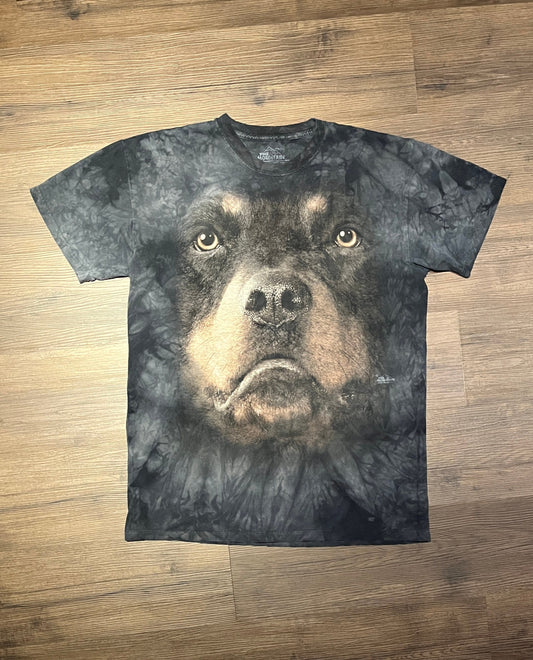 Bear All Over Print Graphic Tee | Size Large | Vintage 2000s Promotional Big Print Black T-Shirt | The Mountain Tag | Free Shipping to USA |