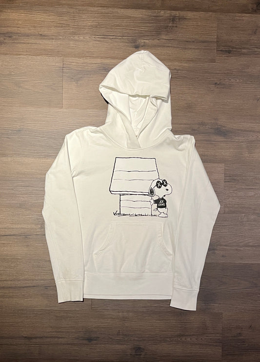 KAWS x Uniqlo Joe Kaws Doghouse Graphic Hoodie | Size Small | Modern Used Designer Branded White Sweater | Free Shipping to USA |