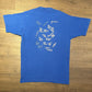 Junior Miss Forget Me Nots 1996 Graphic Tee | Size Large | Vintage 1990s Single Stitch Blue T-Shirt | Made in USA | Free Shipping to USA|