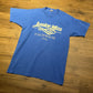 Junior Miss Forget Me Nots 1996 Graphic Tee | Size Large | Vintage 1990s Single Stitch Blue T-Shirt | Made in USA | Free Shipping to USA|