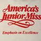 Coca-Cola America's Junior Miss Graphic Tee | Size Medium | Vintage 1990s Promotional White T-Shirt | Free Shipping to USA|
