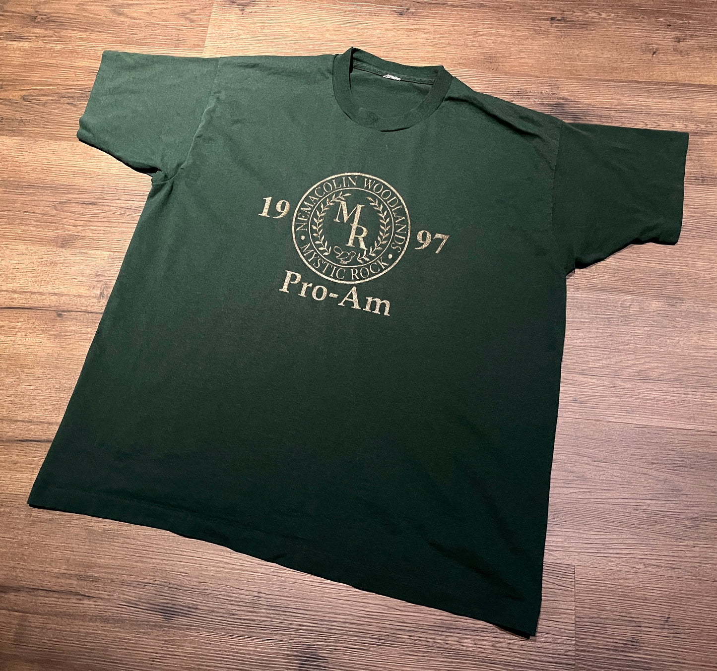 Nemacolin Woodlands Gymnastic Rock Pro-Am Graphic Tee | Size X-Large | Vintage 1990s Made in USA Green T-Shirt | Free Shipping to USA |