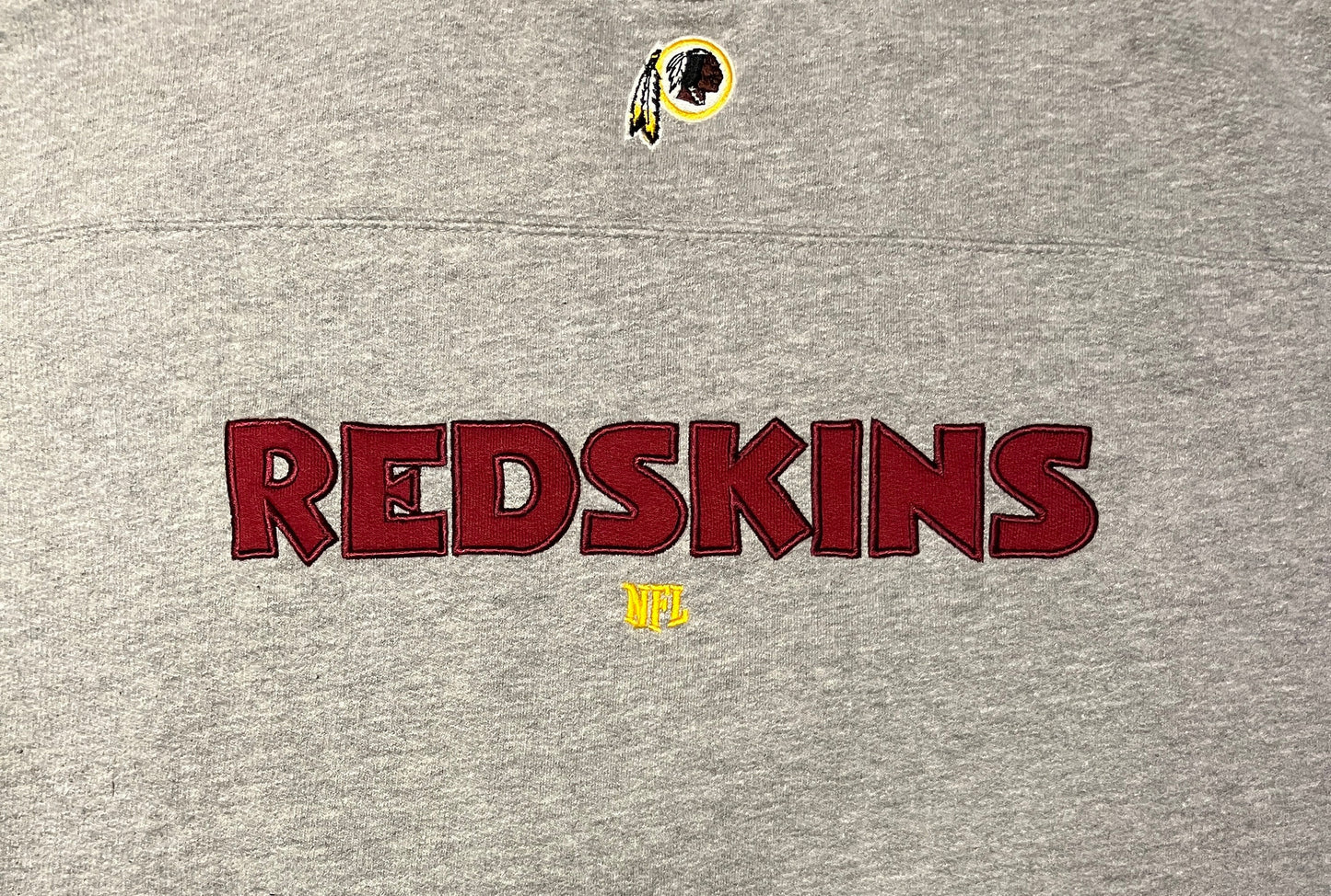 Washington Redskins Stitched Graphic Crewneck | Size X-Large | Vintage 2000s Grey NFL Football Sweater |Free Shipping to USA|