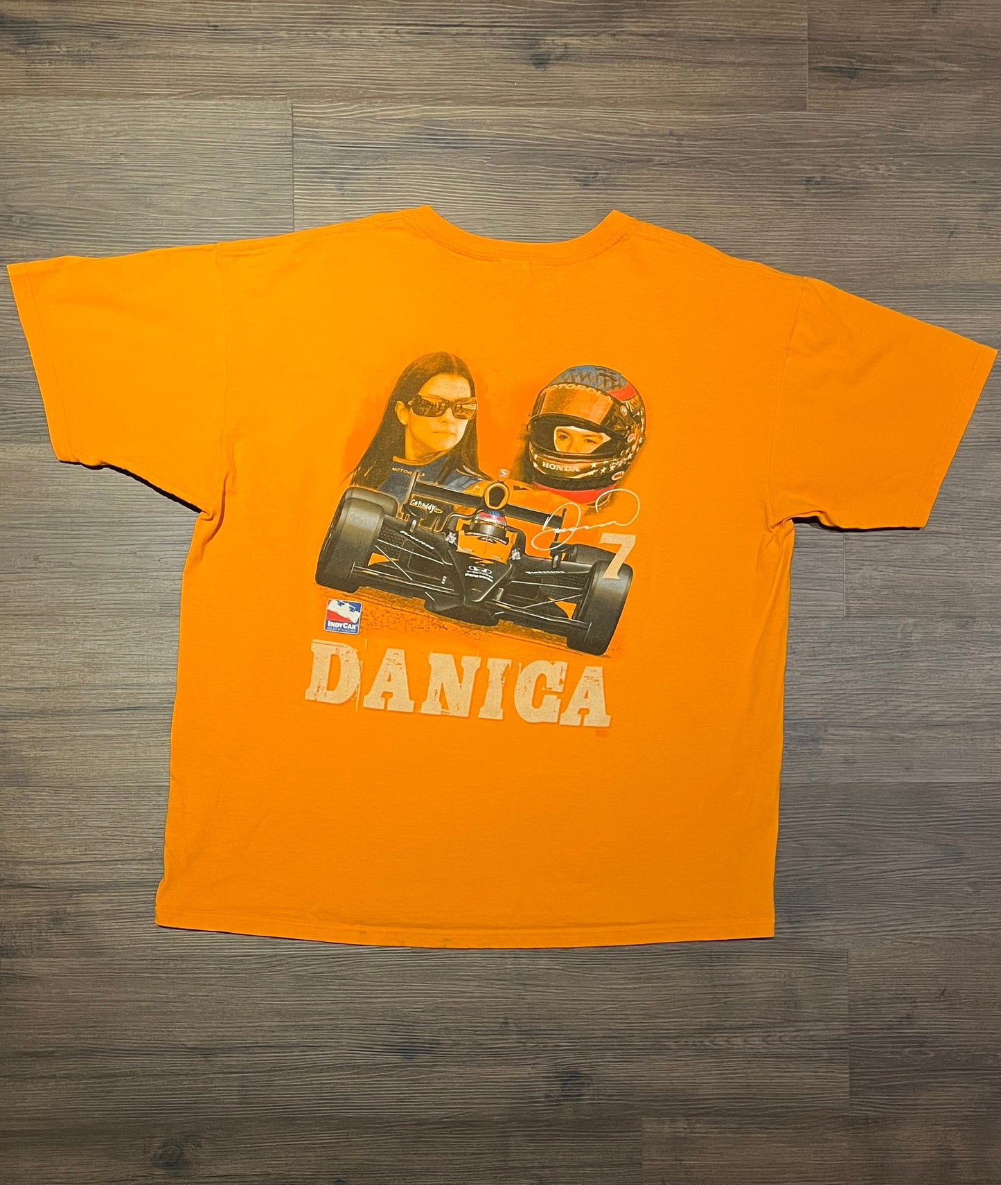 Danica Patrick NASCAR Racing Graphic Tee | Size XX-Large | Vintage 2000s White Racing T-Shirt | Anvil Neck Tag | Free Shipping to USA |