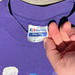 Sea Shells & Clams Graphic Tee | Size Medium | Vintage 1990s Single Stitch Abstract Purple T-Shirt | Made in USA | Free Shipping to USA |