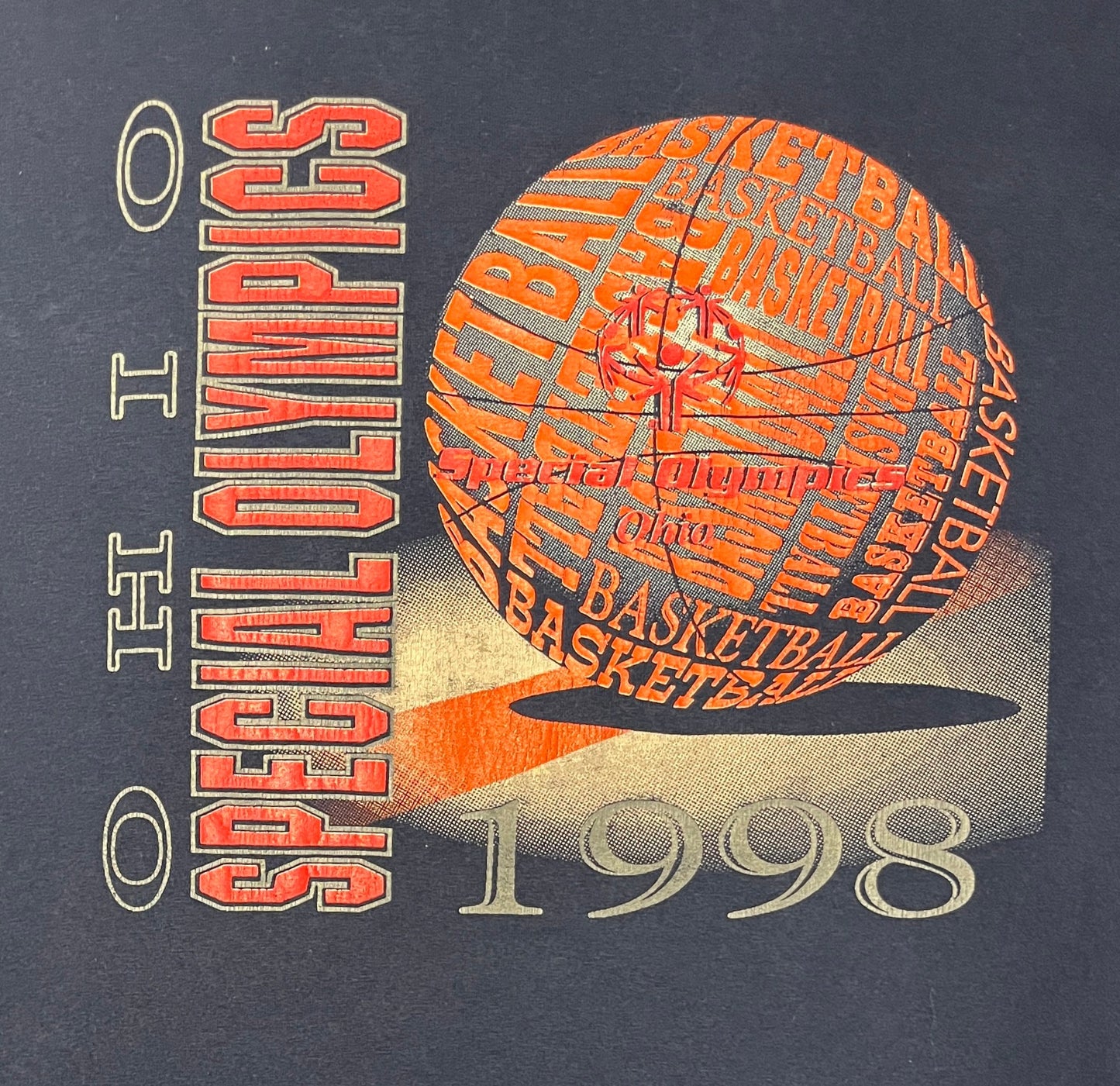 Special Olympics Ohio 1998 Graphic Tee | Size X-Large | Vintage 1990s Basketball Tournament Blue T-Shirt | Made in USA|Free Shipping to USA|