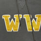 Waterloo Warriors Embroidered Graphic Hoodie | Size Medium | Vintage 2000s Russell Athletic College Black Sweater | Free Shipping to USA |