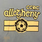 Allegheny College Gators Soccer Graphic Tee | Size X-Large | Vintage 1990s Made in USA Blue Champion T-Shirt | Free Shipping to USA |