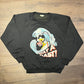 Surfing Duck What A Blast! Graphic Crewneck | One Size Fits All | Vintage 1990s Promotional Blue Sweater |