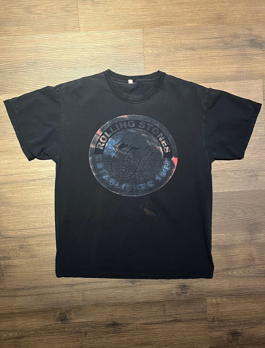 The Rolling Stones Zip Code North American Tour 2015 Graphic Tee | Size Large | Vintage 2000s Rock Band Black T-Shirt|Free Shipping to USA|