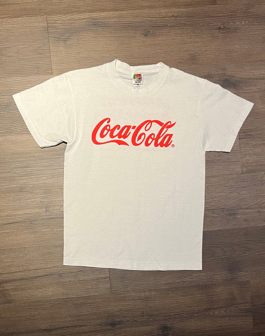 Coca-Cola America's Junior Miss Graphic Tee | Size Medium | Vintage 1990s Promotional White T-Shirt | Free Shipping to USA|