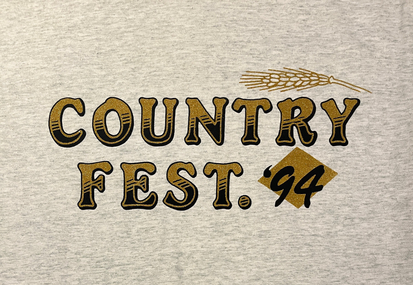 Country Fest '94 Graphic Tee | Size Medium | Vintage 1990s Single Stitch Country Music Grey T-Shirt | Made in USA | Free Shipping to USA |