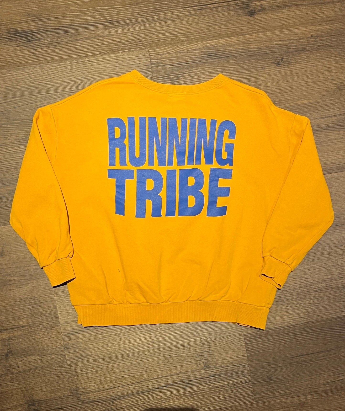 Buhl High School 1997 Cross Country Graphic Crewneck | Size Medium | Vintage 1990s Promotional Yellow Sweater | Free Shipping to USA |