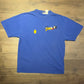 Mickey Mouse & Pluto Embroidered Graphic Tee | Size X-Large | Vintage 2000s Disney Cartoon Blue T-Shirt | Free Shipping to USA |