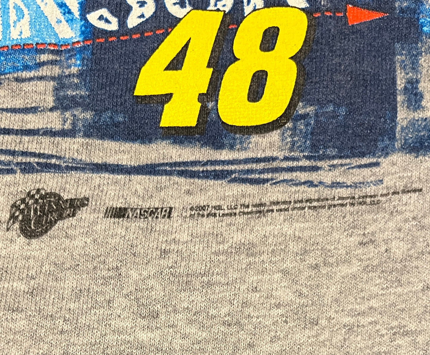 Jimmie Johnson Lowe's Racing NASCAR Racing Graphic Tee | Size X-Large | Vintage 2000s Grey Racing T-Shirt | Free Shipping to USA|