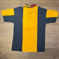 Tommy Hilfiger Design Embroidered Graphic Tee | Size Large | Vintage 1990s Branded Yellow Mesh Collared T-Shirt | Free Shipping to USA |